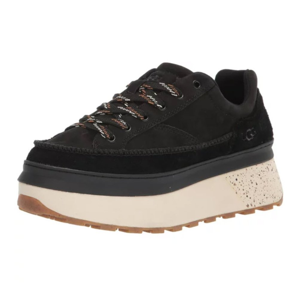 UGG Women's Marin Lace Sneaker Size 8.5 Black Shoes 2 Inch Platform